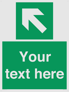 Custom Arrow Top Left Sign